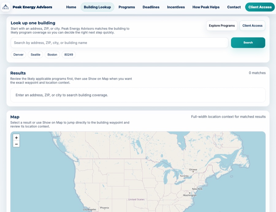 Building Search screenshot
